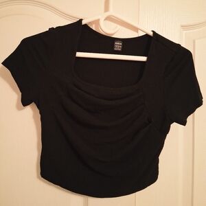 NEW Shein Black Square Neck Crop Top